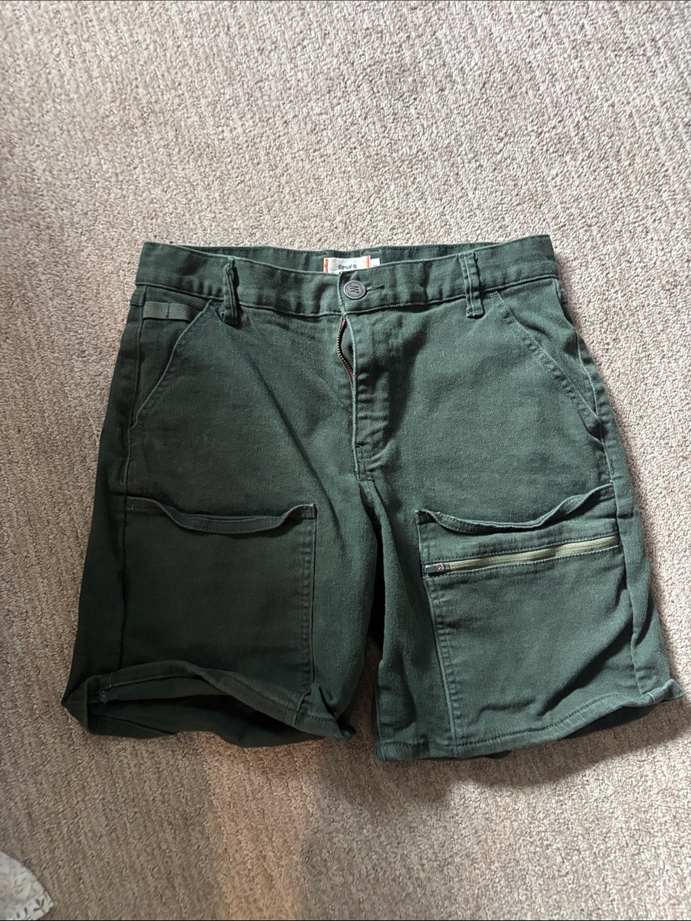 Men's Dark Green Utility Shorts